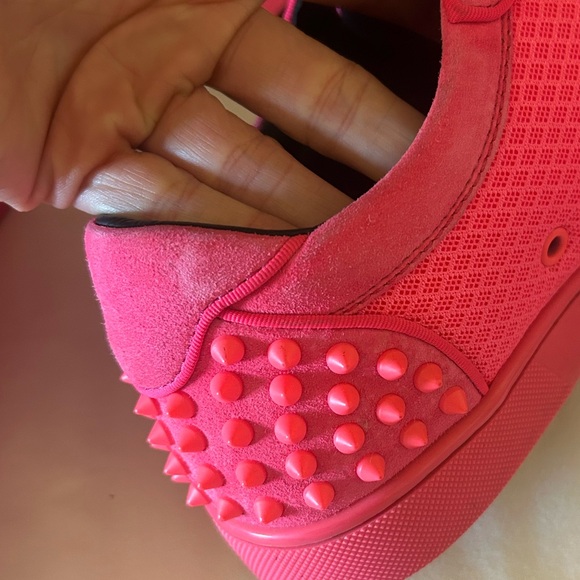 Christian Louboutin Hot Pink Spiked Sneakers size 42 - Picture 13 of 13